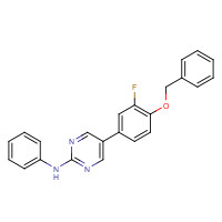 960300-09-8 5-(3-fluoro-4-phenylmethoxyphenyl)-N-phenylpyrimidin-2-amine chemical structure