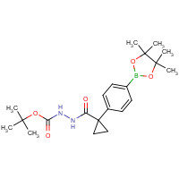 1403396-71-3 tert-butyl N-[[1-[4-(4,4,5,5-tetramethyl-1,3,2-dioxaborolan-2-yl)phenyl]cyclopropanecarbonyl]amino]carbamate chemical structure