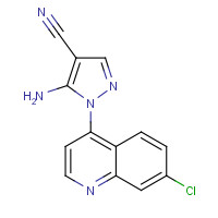 106898-38-8 5-amino-1-(7-chloroquinolin-4-yl)pyrazole-4-carbonitrile chemical structure