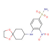 1257050-49-9 4-(1,4-dioxaspiro[4.5]decan-8-ylamino)-3-nitrobenzenesulfonamide chemical structure