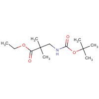 204514-14-7 ethyl 2,2-dimethyl-3-[(2-methylpropan-2-yl)oxycarbonylamino]propanoate chemical structure