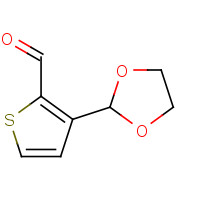 13250-83-4 3-(1,3-dioxolan-2-yl)thiophene-2-carbaldehyde chemical structure