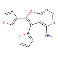 296793-25-4 5-(furan-2-yl)-6-(furan-3-yl)furo[2,3-d]pyrimidin-4-amine chemical structure