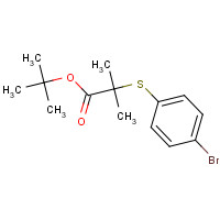 247923-30-4 tert-butyl 2-(4-bromophenyl)sulfanyl-2-methylpropanoate chemical structure