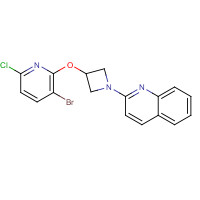 1350607-59-8 2-[3-(3-bromo-6-chloropyridin-2-yl)oxyazetidin-1-yl]quinoline chemical structure