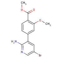 1364267-50-4 methyl 4-(2-amino-5-bromopyridin-3-yl)-2-methoxybenzoate chemical structure