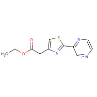 80653-70-9 ethyl 2-(2-pyrazin-2-yl-1,3-thiazol-4-yl)acetate chemical structure