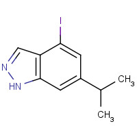 1227269-23-9 4-iodo-6-propan-2-yl-1H-indazole chemical structure