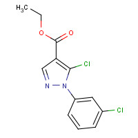 98534-74-8 ethyl 5-chloro-1-(3-chlorophenyl)pyrazole-4-carboxylate chemical structure