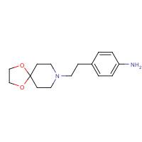 136081-41-9 4-[2-(1,4-dioxa-8-azaspiro[4.5]decan-8-yl)ethyl]aniline chemical structure