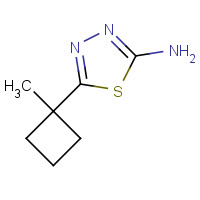 1266242-27-6 5-(1-methylcyclobutyl)-1,3,4-thiadiazol-2-amine chemical structure