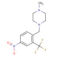 694499-24-6 1-methyl-4-[[4-nitro-2-(trifluoromethyl)phenyl]methyl]piperazine chemical structure
