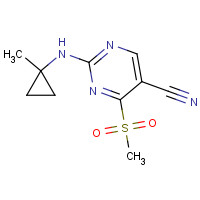 1403865-33-7 2-[(1-methylcyclopropyl)amino]-4-methylsulfonylpyrimidine-5-carbonitrile chemical structure