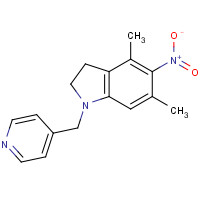 1114453-42-7 4,6-dimethyl-5-nitro-1-(pyridin-4-ylmethyl)-2,3-dihydroindole chemical structure