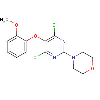 167403-77-2 4-[4,6-dichloro-5-(2-methoxyphenoxy)pyrimidin-2-yl]morpholine chemical structure