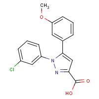 1187918-78-0 1-(3-chlorophenyl)-5-(3-methoxyphenyl)pyrazole-3-carboxylic acid chemical structure