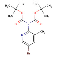 497159-91-8 tert-butyl N-(5-bromo-3-methylpyridin-2-yl)-N-[(2-methylpropan-2-yl)oxycarbonyl]carbamate chemical structure