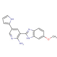 1261221-10-6 3-(6-methoxy-1H-benzimidazol-2-yl)-5-(1H-pyrrol-2-yl)pyridin-2-amine chemical structure