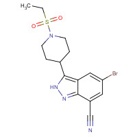 872350-26-0 5-bromo-3-(1-ethylsulfonylpiperidin-4-yl)-2H-indazole-7-carbonitrile chemical structure
