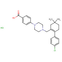 1305320-63-1 4-[4-[[2-(4-chlorophenyl)-5,5-dimethylcyclohexen-1-yl]methyl]piperazin-1-yl]benzoic acid;hydrochloride chemical structure