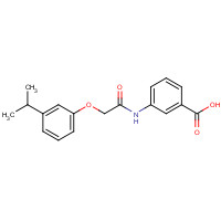 459130-15-5 3-[[2-(3-propan-2-ylphenoxy)acetyl]amino]benzoic acid chemical structure