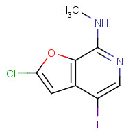 1326713-78-3 2-chloro-4-iodo-N-methylfuro[2,3-c]pyridin-7-amine chemical structure