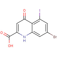 123157-59-5 7-bromo-5-iodo-4-oxo-1H-quinoline-2-carboxylic acid chemical structure