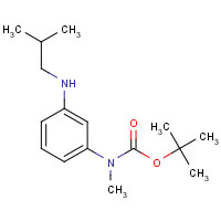 1246644-45-0 tert-butyl N-methyl-N-[3-(2-methylpropylamino)phenyl]carbamate chemical structure