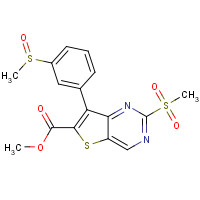 1462950-22-6 methyl 7-(3-methylsulfinylphenyl)-2-methylsulfonylthieno[3,2-d]pyrimidine-6-carboxylate chemical structure