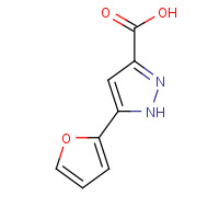 116153-81-2 5-(furan-2-yl)-1H-pyrazole-3-carboxylic acid chemical structure