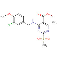 372117-76-5 ethyl 4-[(3-chloro-4-methoxyphenyl)methylamino]-2-methylsulfonylpyrimidine-5-carboxylate chemical structure