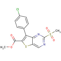 1462950-03-3 methyl 7-(4-chlorophenyl)-2-methylsulfonylthieno[3,2-d]pyrimidine-6-carboxylate chemical structure