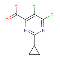 858956-27-1 5,6-dichloro-2-cyclopropylpyrimidine-4-carboxylic acid chemical structure