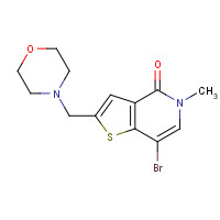 1610521-22-6 7-bromo-5-methyl-2-(morpholin-4-ylmethyl)thieno[3,2-c]pyridin-4-one chemical structure