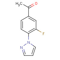 1152964-31-2 1-(3-fluoro-4-pyrazol-1-ylphenyl)ethanone chemical structure