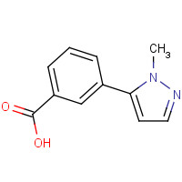 628297-55-2 3-(2-methylpyrazol-3-yl)benzoic acid chemical structure