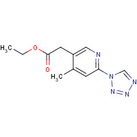 1374575-60-6 ethyl 2-[4-methyl-6-(tetrazol-1-yl)pyridin-3-yl]acetate chemical structure