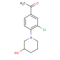 40119-56-0 1-[3-chloro-4-(3-hydroxypiperidin-1-yl)phenyl]ethanone chemical structure
