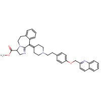 278798-78-0 methyl 11-[1-[2-[4-(quinolin-2-ylmethoxy)phenyl]ethyl]piperidin-4-ylidene]-2,3,5,6-tetrahydroimidazo[2,1-b][3]benzazepine-3-carboxylate chemical structure