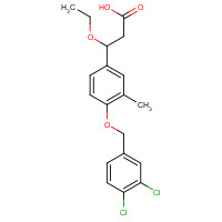 1202575-53-8 3-[4-[(3,4-dichlorophenyl)methoxy]-3-methylphenyl]-3-ethoxypropanoic acid chemical structure