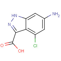885519-31-3 6-amino-4-chloro-1H-indazole-3-carboxylic acid chemical structure