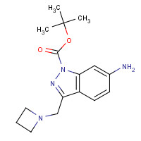 887590-92-3 tert-butyl 6-amino-3-(azetidin-1-ylmethyl)indazole-1-carboxylate chemical structure
