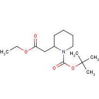 118667-62-2 tert-butyl 2-(2-ethoxy-2-oxoethyl)piperidine-1-carboxylate chemical structure