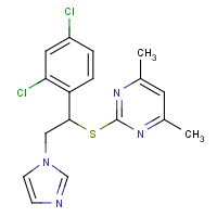 65689-67-0 2-[1-(2,4-dichlorophenyl)-2-imidazol-1-ylethyl]sulfanyl-4,6-dimethylpyrimidine chemical structure