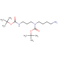 85503-20-4 tert-butyl N-(4-aminobutyl)-N-[3-[(2-methylpropan-2-yl)oxycarbonylamino]propyl]carbamate chemical structure