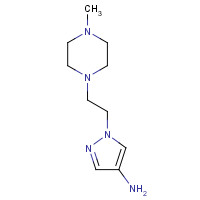 1201363-83-8 1-[2-(4-methylpiperazin-1-yl)ethyl]pyrazol-4-amine chemical structure