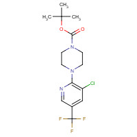 1053658-78-8 tert-butyl 4-[3-chloro-5-(trifluoromethyl)pyridin-2-yl]piperazine-1-carboxylate chemical structure