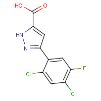 1119299-75-0 3-(2,4-dichloro-5-fluorophenyl)-1H-pyrazole-5-carboxylic acid chemical structure