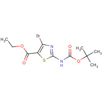 1355249-31-8 ethyl 4-bromo-2-[(2-methylpropan-2-yl)oxycarbonylamino]-1,3-thiazole-5-carboxylate chemical structure