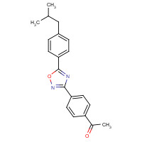 635702-42-0 1-[4-[5-[4-(2-methylpropyl)phenyl]-1,2,4-oxadiazol-3-yl]phenyl]ethanone chemical structure